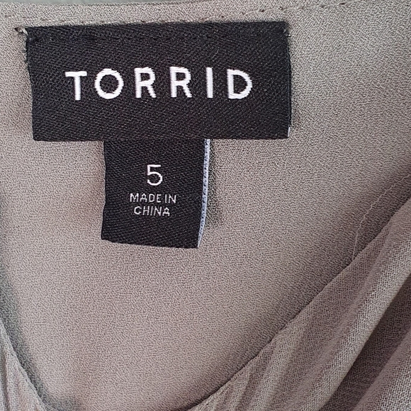 TORRID Sophie Chiffon Swing Cami Flowy Tank Top Gray Women's Plus Size 5X - Picture 11 of 13